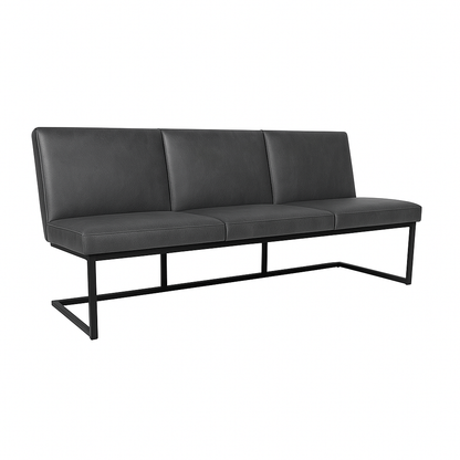 Bancheta piele NEAGRA | model FLEET
