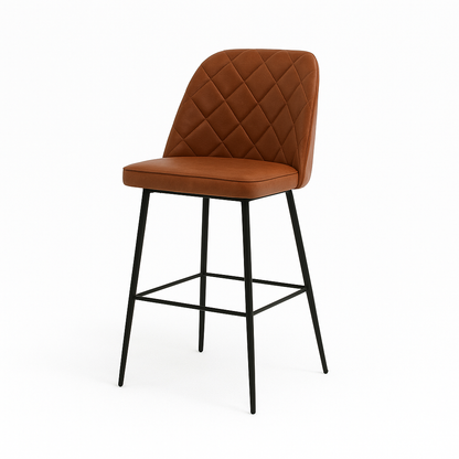 Scaun bar piele naturala ALBASTRA | model FOX