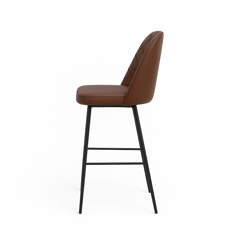 Scaun bar piele naturala ALBASTRA | model FOX